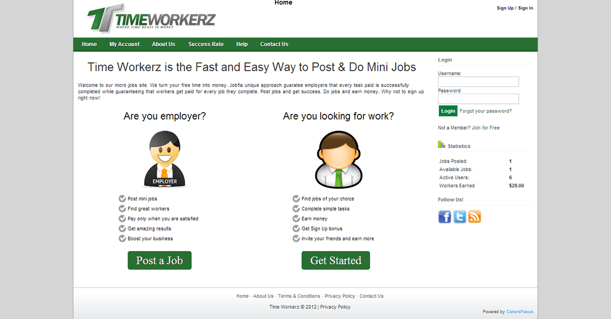 Time Workerz - Work & Earn or Offer a Job