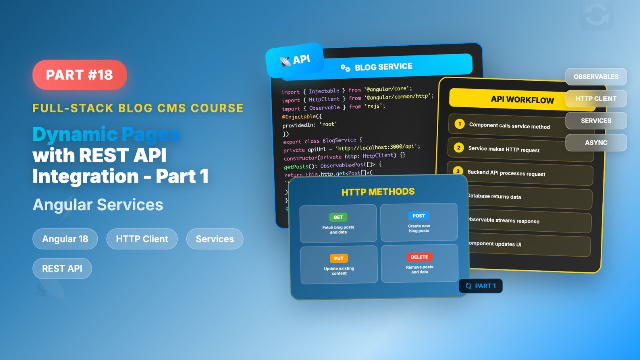 Dynamic Pages with REST API Integration - Part One | Full-Stack Blog Course #18 - Angular Services