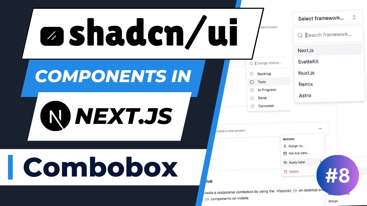 Using Combobox component with Shadcn ui and Next js | Part 8