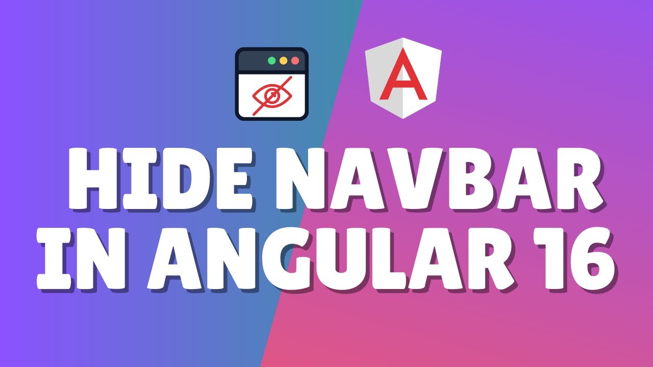 How to hide navbar in Angular 16?