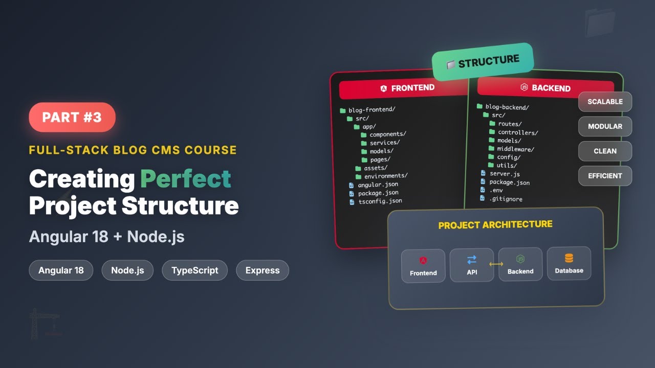 Creating Perfect Project Structure | Full-Stack Blog Course #3 - Angular 18 + Node.js