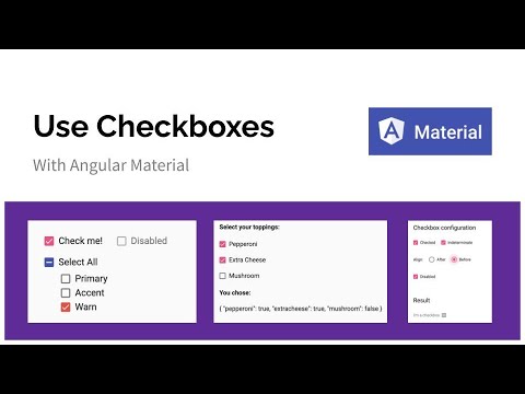 Angular Material Checkbox Tutorial