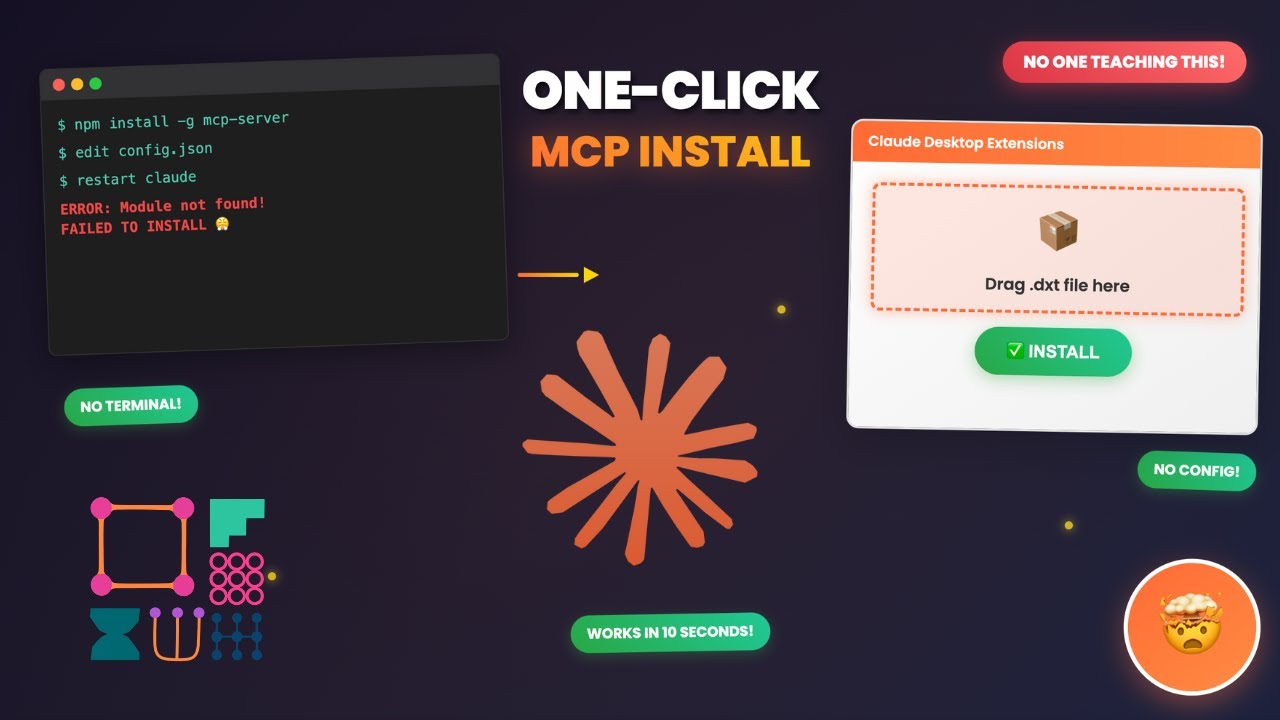 Claude Desktop Extensions: Turn Any MCP Server into One-Click Install (.dxt Tutorial)
