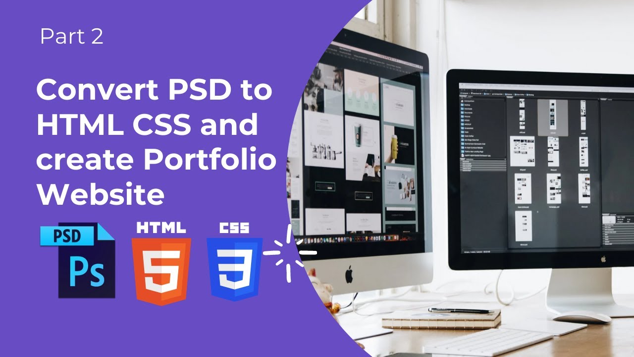 Complete Responsive Personal Portfolio Website Design Using HTML CSS from photoshop 2/2