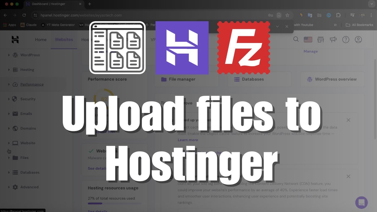 How to upload files to Hostinger?